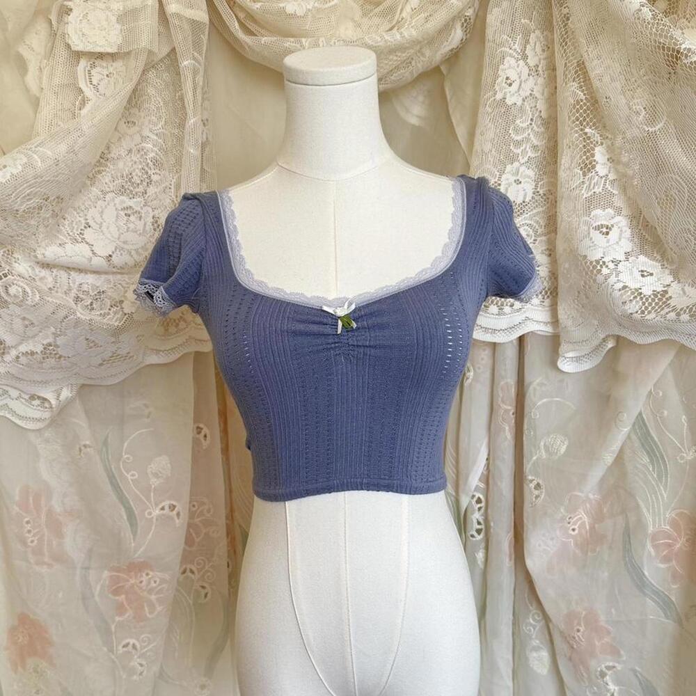 SOLD Out from under stretchy pointelle crop top Sz. XS/S